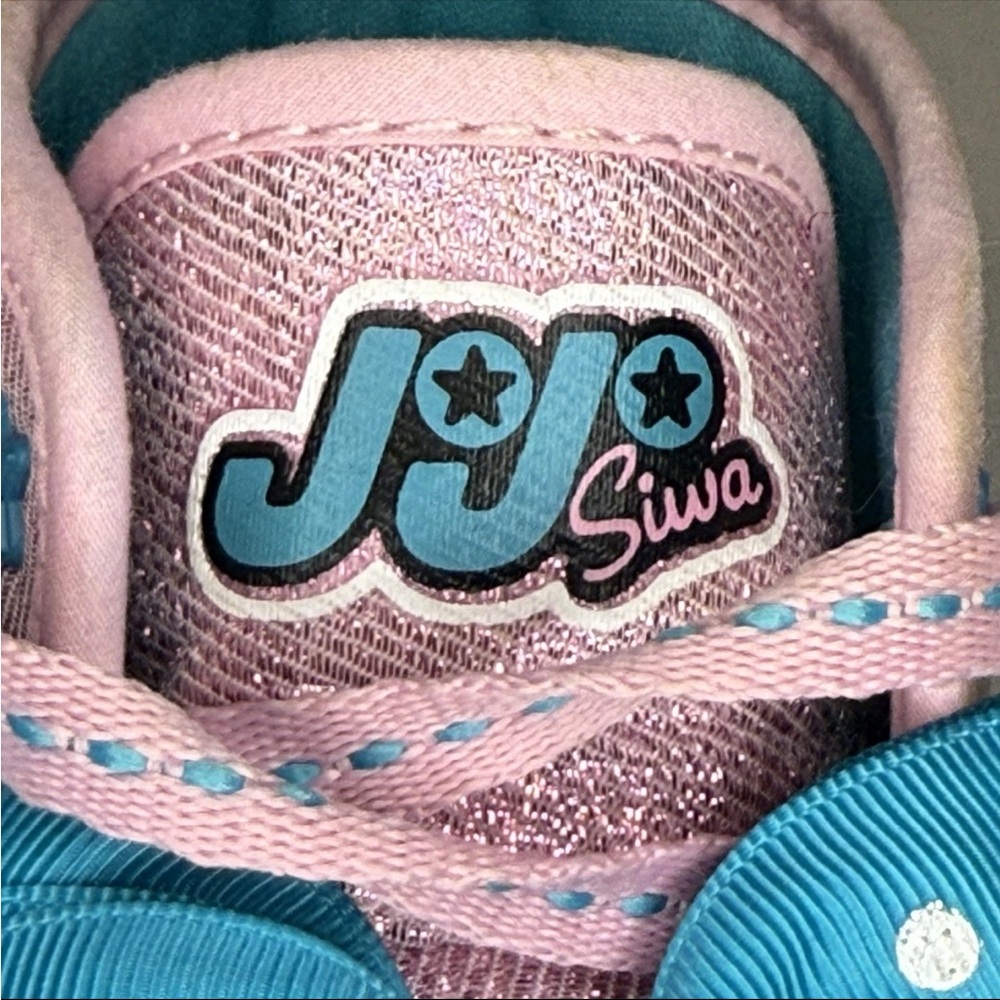 Girls Size 13 JoJo Siwa High-Top Glitter Sequins Sneakers - Picture 6 of 10